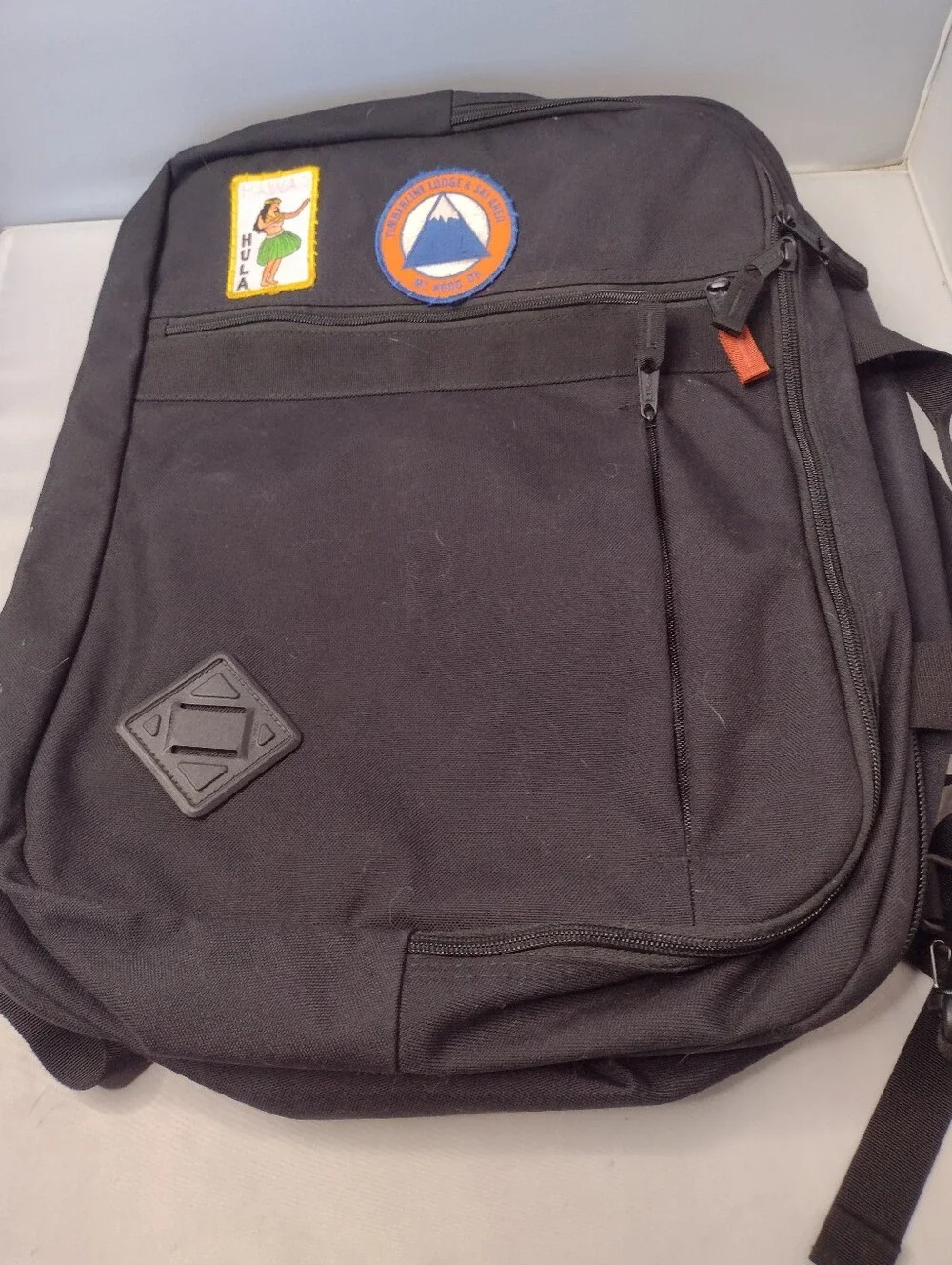 L.L. Bean Convertible Backpack Messenger Bag Laptop Luggage Black